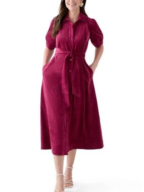 Crown & Ivy Corduroy Midi Shirt Dress